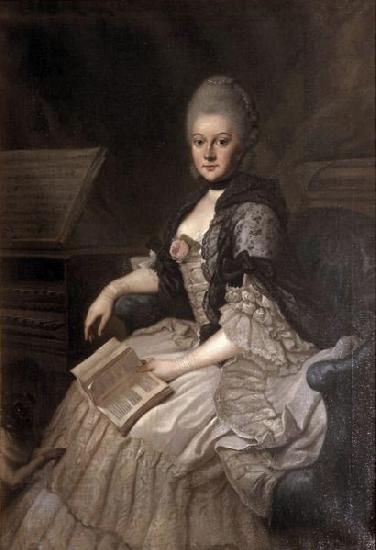 Johann Ernst Heinsius Portrait of Anna Amalie von Sachsen-Weimar-Eisenach, oil painting picture